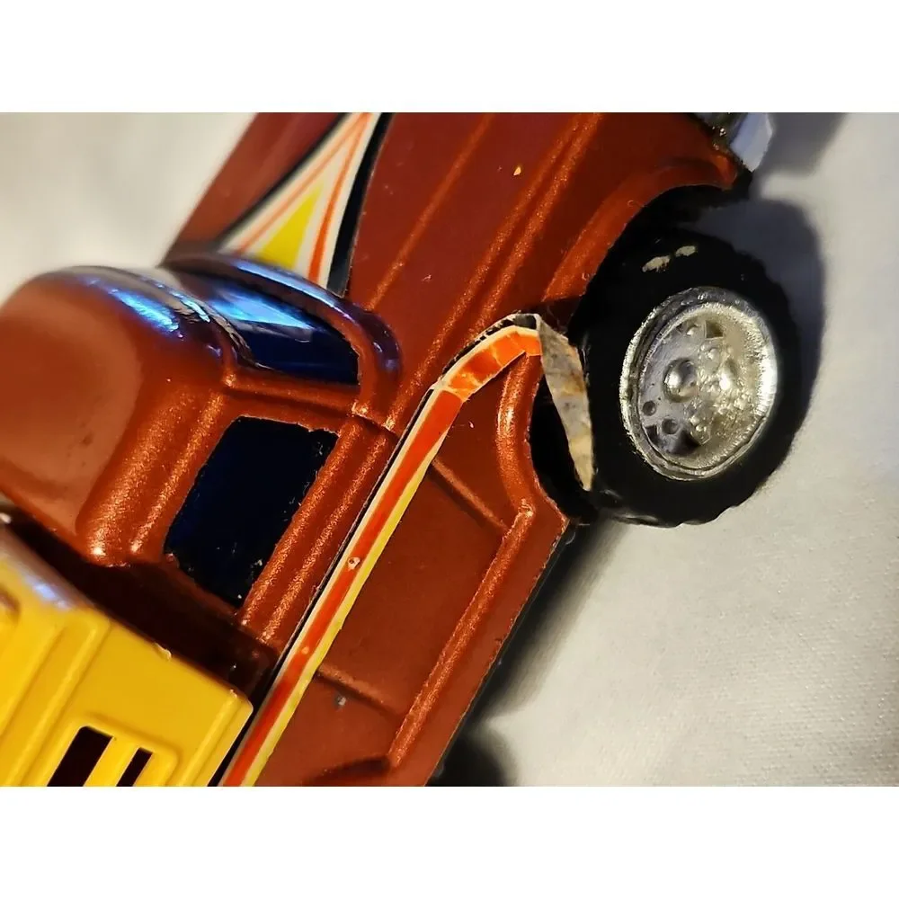 Vintage Arco Ford Truck w/ Camper Shell Friction Toy Pull-Back WORKS‎